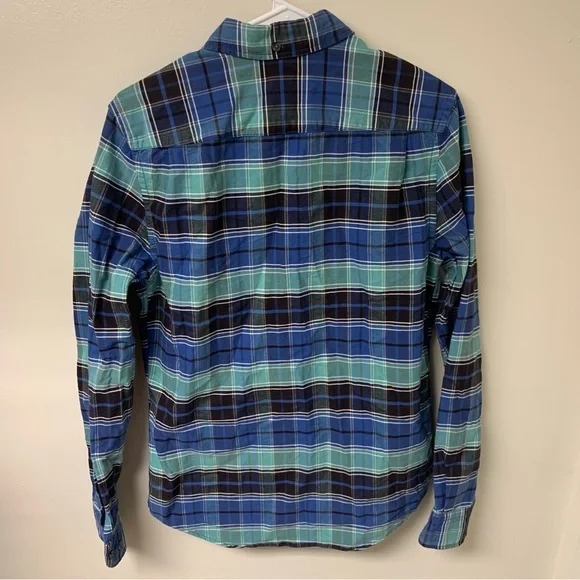 Fossil 100%‎ Cotton Plaid Button Down Size Small - Picture 2 of 4